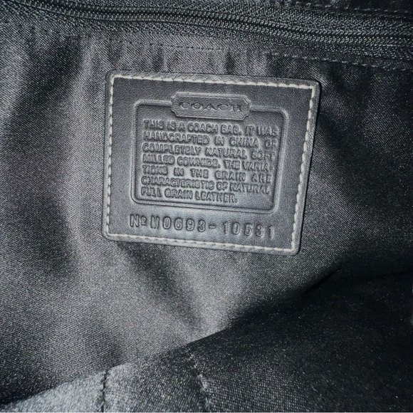 Coach Hampton Black Shoulder Bag/satchel with Braided creed patch M0693-10531 - Picture 11 of 17